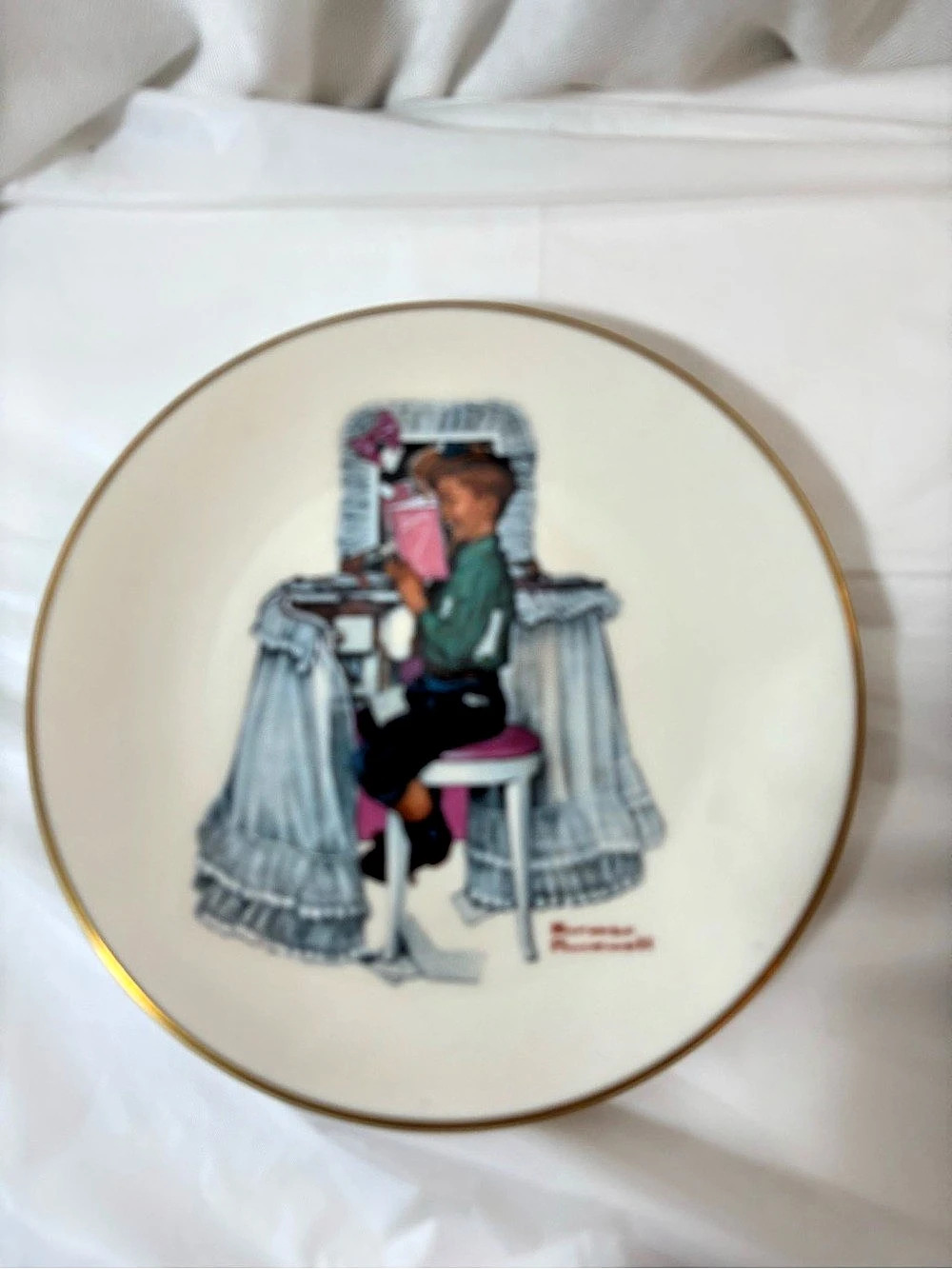 Gorham Dear Diary by Norman Rockwell Fine China Plate